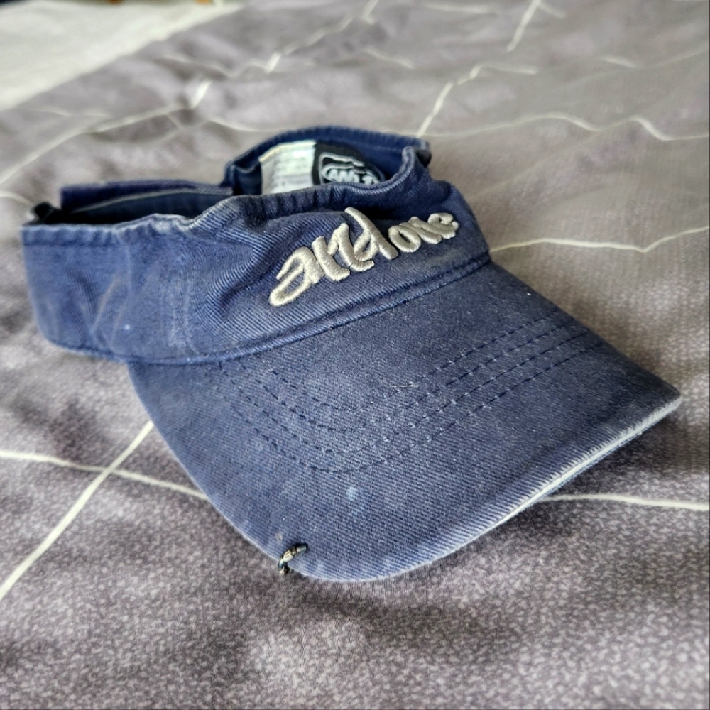 AND1 "Playground" Distressed Visor (Navy Blue, One Size Fits All)